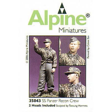 Ss Panzer Recon Crew Alpine Miniatures Me Maquette Char Promo