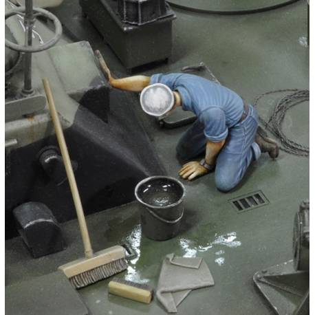 U.S. sailor who is washing (WWII) 