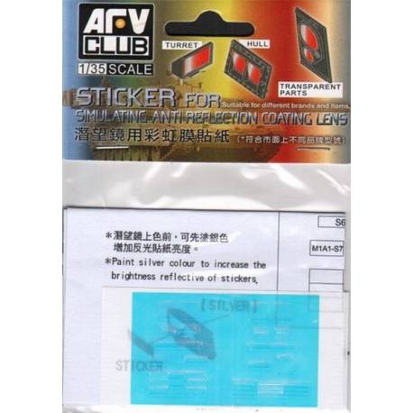 STICKER FOR SIMULATING ANTI REFLECTION COATING LENS, SUITABLE FOR M1A1 AIM/M1A2 SEP 