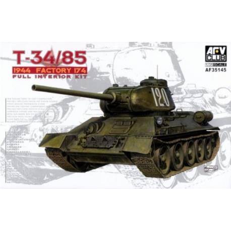 Maquette char T-34/85 1944 Factory 174 with Full Interior|AFV CLUB|35145|1:35