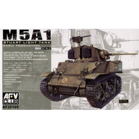 Maquette char M5A1 Stuart Light Tank Early Production|AFV CLUB|35105|1:35