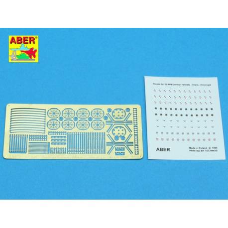 Mentonnières, doublures et décalques pour casques allemand WWII