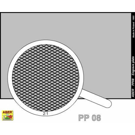 plaque gravée (88 x 57mm) - pattern 08