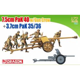 7.5cm PaK 40 w/Gun Crew + 3.7cm PaK 35/36 