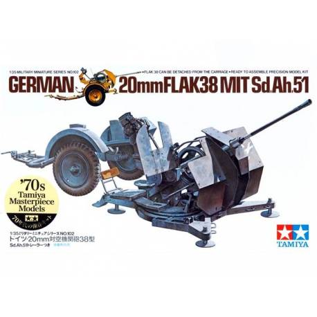 German mm Flak38 Mit Sd Ah 51 Tamiya 1 35eme Maquette Char Promo