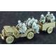 British Airborne Troops Riding in 1/4 ton Truck and Trailer 