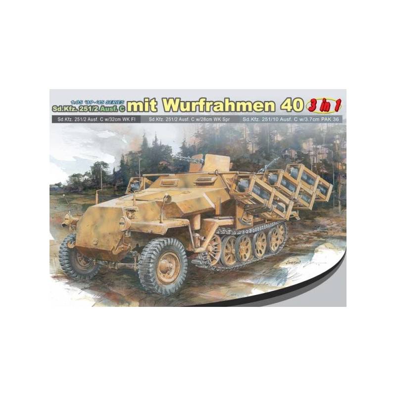 Maquette Sdkfz 2512 Ausfc Mit Wurfrahmen 40 3 In 1 Dragon Dml 6284