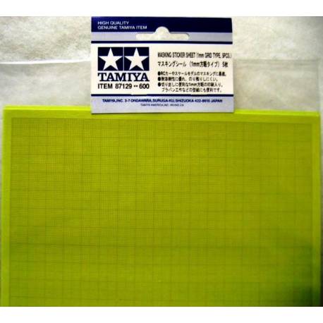 MASKING SHEET 23cm x 17cm with 1mm grid pack of 5 