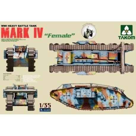 WWI HEAVY BATTLE TANK MARK IV "Female" 