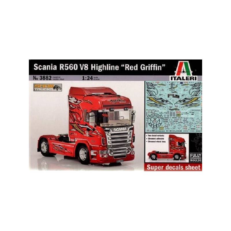 Scania R V Highline Red Griffin Italeri Me Maquette