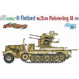 Sd.Kfz. 7 8t Flatbed w/2cm Flakvierling 38 