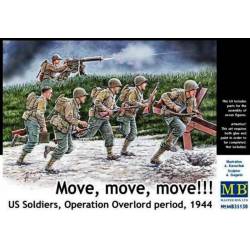 Move, move, move!!! U.S. Soldiers Operation Overlord period, 1944 