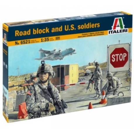 Road Block and U.S. Soldiers 