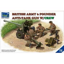 British Army 6 Pounder Anti-Tank Gun w/Crew