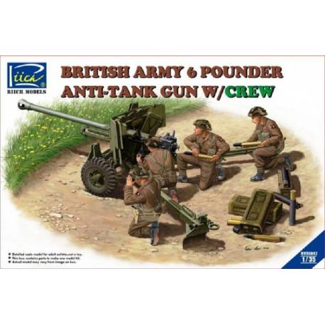 British Army 6 Pounder Anti-Tank Gun w/Crew