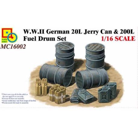 WWII German 20L Jerry Can and 200L Fuel Drum Set