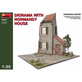 DIORAMA w/NORMANDY HOUSE