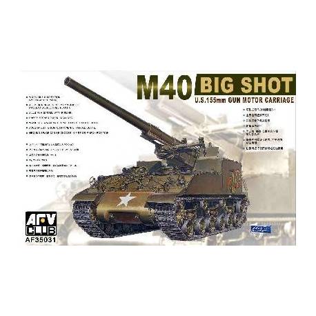Maquette blindé M40 BIG SHOT US CANON DE 155mm AUTOMOTEUR|AFV CLUB|35031|1:35