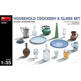 HOUSEHOLD CROCKERY & GLASS SET