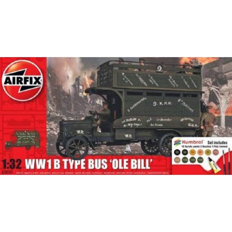 WWI B Type Bus 'Ole Bill' AIRFIX 50163 1/32ème Maquette Char Promo