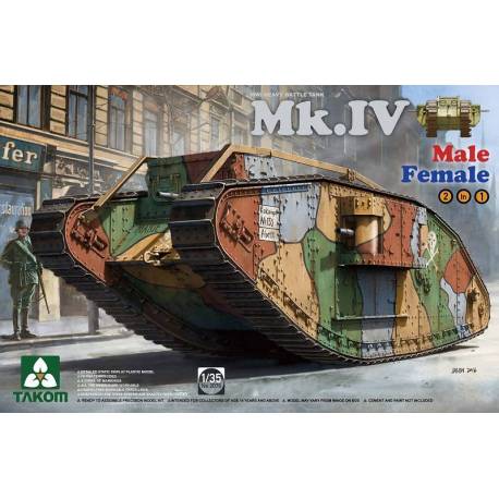 WWI Heavy Battle Tank Mk.IV Male/Female 2 In 1