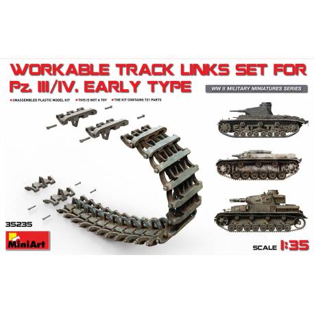 WORKABLE TRACK LINKS SET FOR Pz.III / Pz.IV Early  type