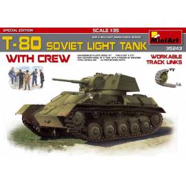 T-80 SOVIET  LIGHT  TANK w/CREW. SPECIAL EDITION 