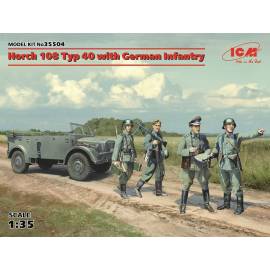 Horch 108 Typ 40 with German Infantry