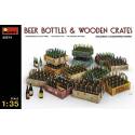 BEER BOTTLES & WOODEN CRATES