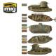 FRENCH TANKS COLORS CAMOUFLAGE COLORS FROM 1914 to 1940 WW I & WW II