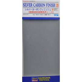 PLAQUE SILVER CARBON FINISH 20