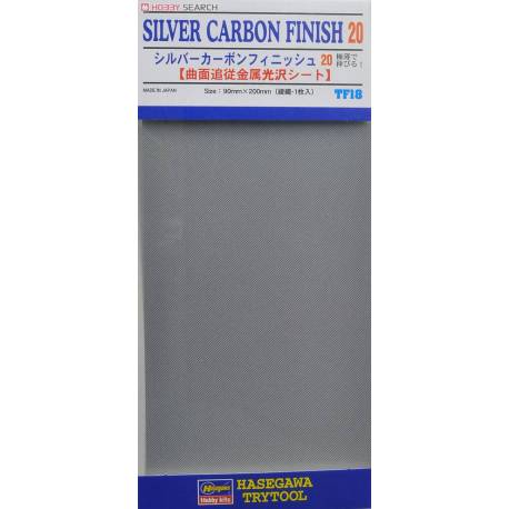 PLAQUE SILVER CARBON FINISH 20