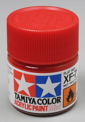 Peinture acrylique - couleur rouge MAT XF7 - TAMIYA 81707 - 10 mL