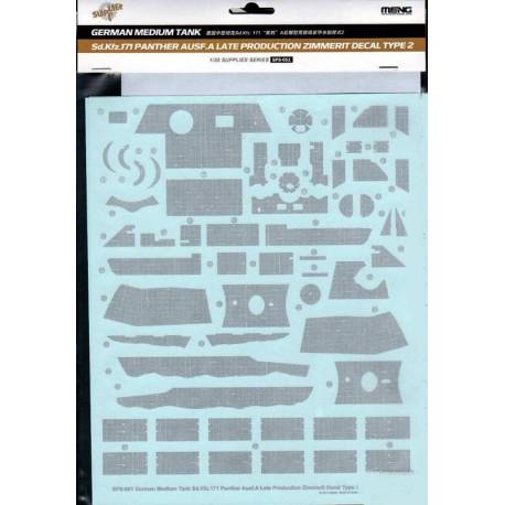 Sd.Kfz.171 Panther Ausf A Late Production Zimmerit Decal Type 2