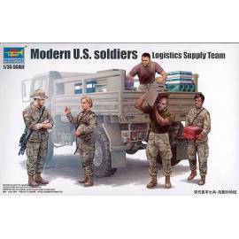 Modern U.S. soldiers Logistics Supply Team 