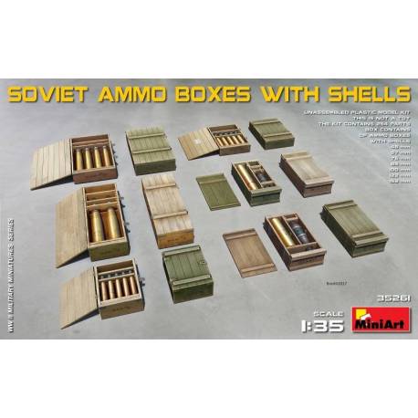 SOVIET AMMO BOXES w/SHELLS