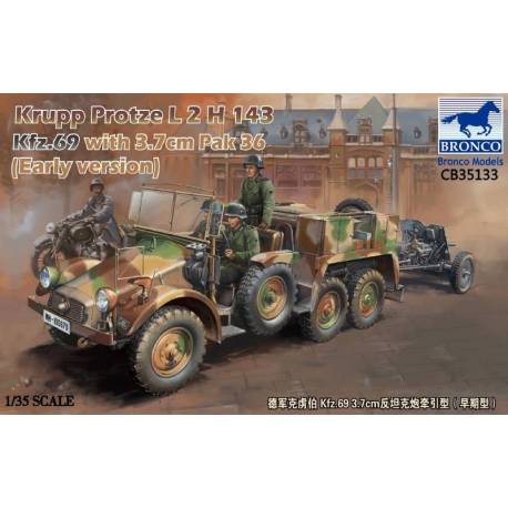 Krupp Protze Kfz.69 L 2 H 143 with 3.7cm Pak 36 (Early version)