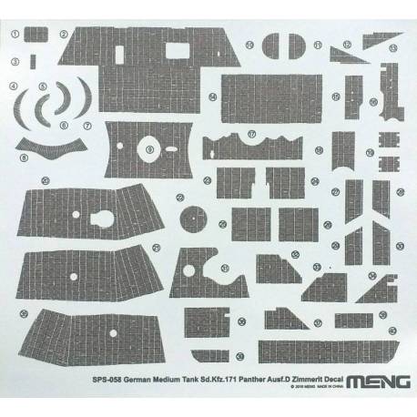 German Medium Tank Sd.Kfz.171 Panther Ausf.D Zimmerit Decal