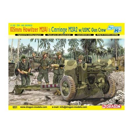 105 mm Howitzer M2A1 & Carriage M2A2 w/USMC gun crew 