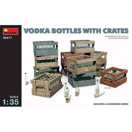 VODKA BOTTLES WITH CRATES