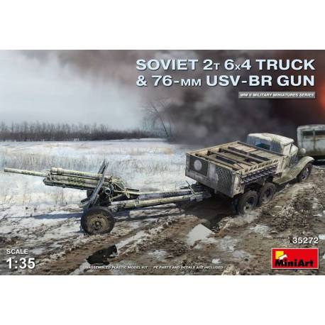 SOVIET 2T 6X4 TRUCK & 76-mm USV-BR GUN