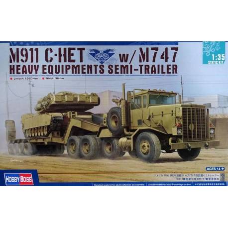 M911 C-HET w/m747 Heavy Equipment Semi-Trailer