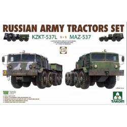 Russian Army Tractors Set KZKT-537L 1+1 MAZ-537