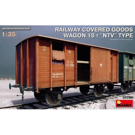 RAILWAY COVERED GOODS WAGON 18t “NTV” TYPE