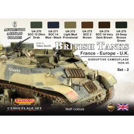 British Tanks 1936 - 45 Set II (France - Europe - UK) Disruptive Camouflage