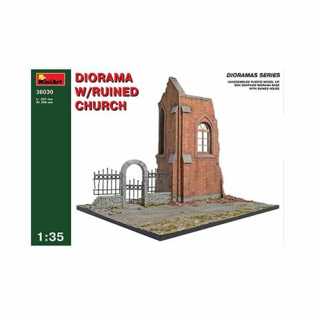 DIORAMA w/RUINED CHURCH 