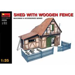 SHED WITH WOODEN FENCE