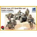 British Army ATV Quad Bike and Trailer w/Soldier