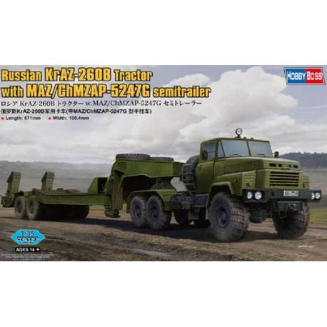 Russian KrAZ-260B Tractor with MAZ/ChMZAP-5247G semitrailer