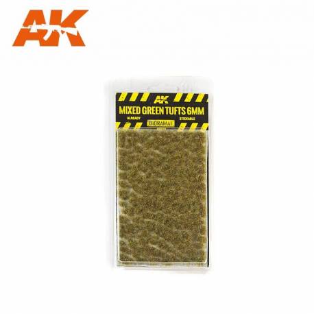 MIXED GREEN TUFTS 6mm